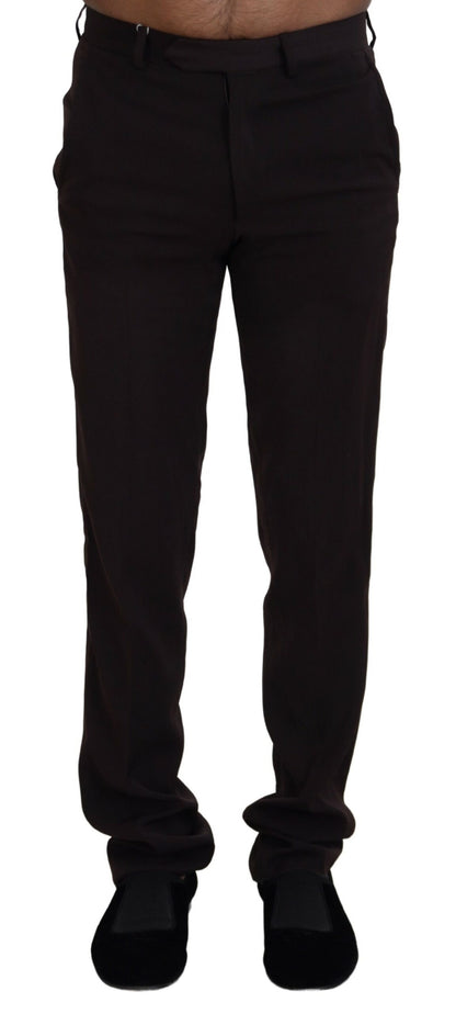  - Elegant Brown Italian Dress Pants