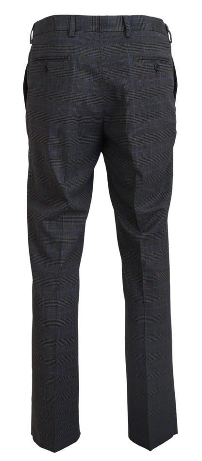  - Elegant Checkered Wool Dress Pants for Men