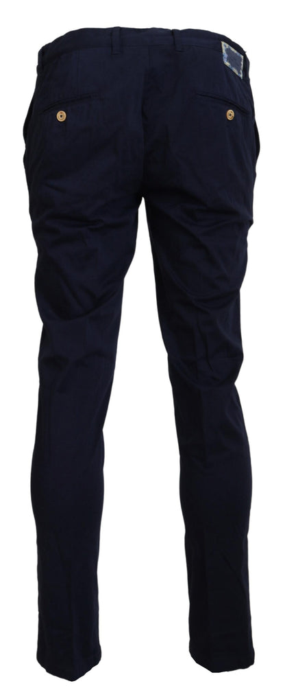  - Elegant Dark Blue Slim Chino Pants