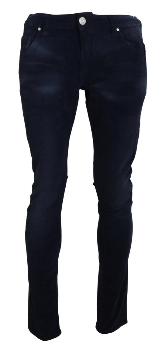  - Chic Blue Straight Fit Corduroy Jeans