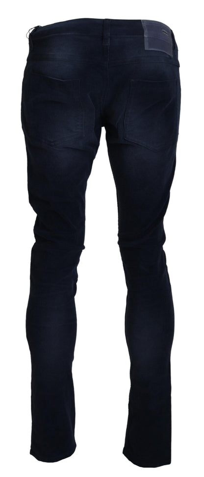  - Chic Blue Straight Fit Corduroy Jeans