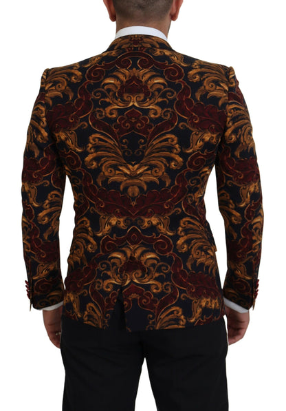  - Elegant Multicolor Wool Blend Blazer