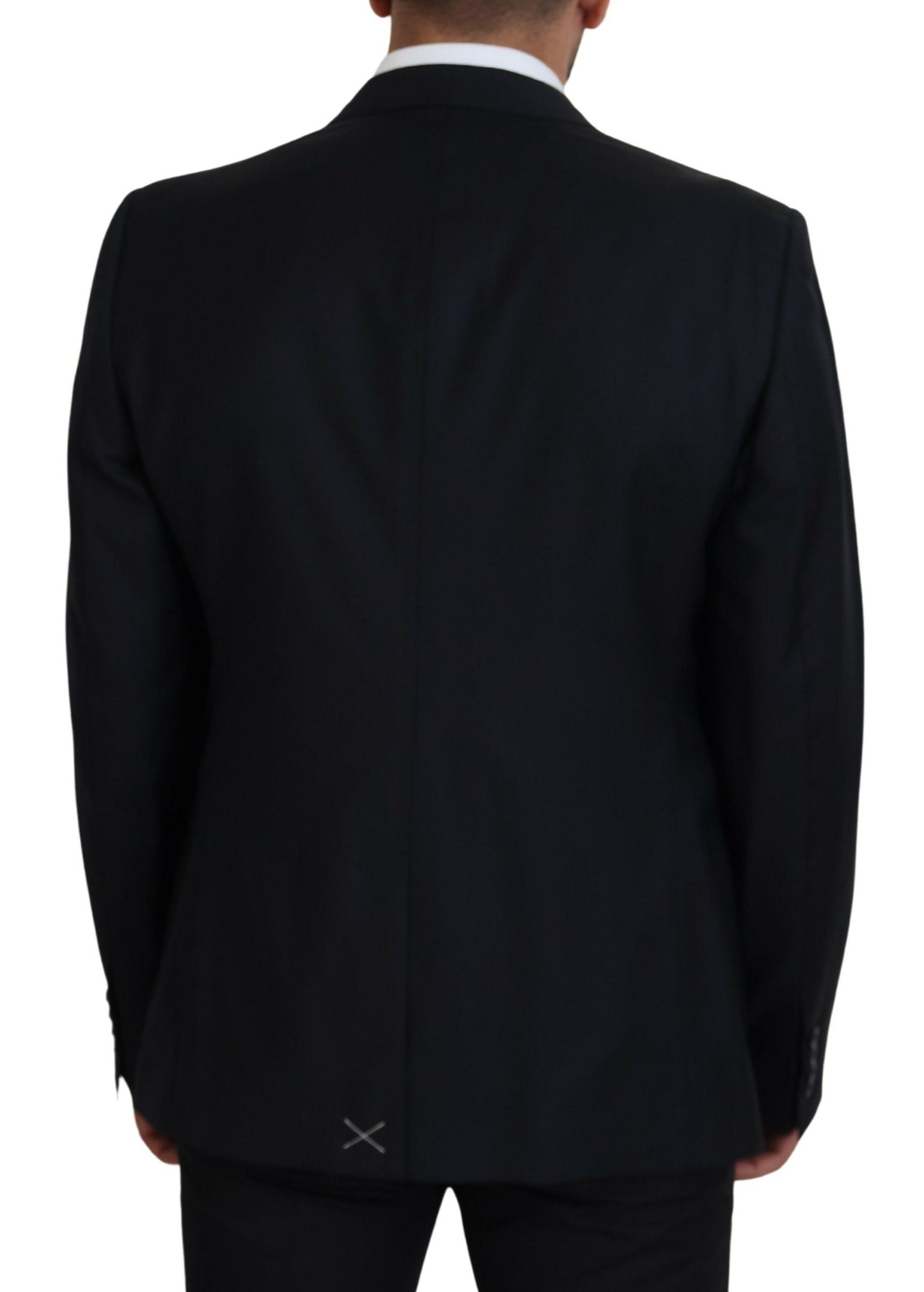  - Elegant Dark Blue Single Breasted Blazer