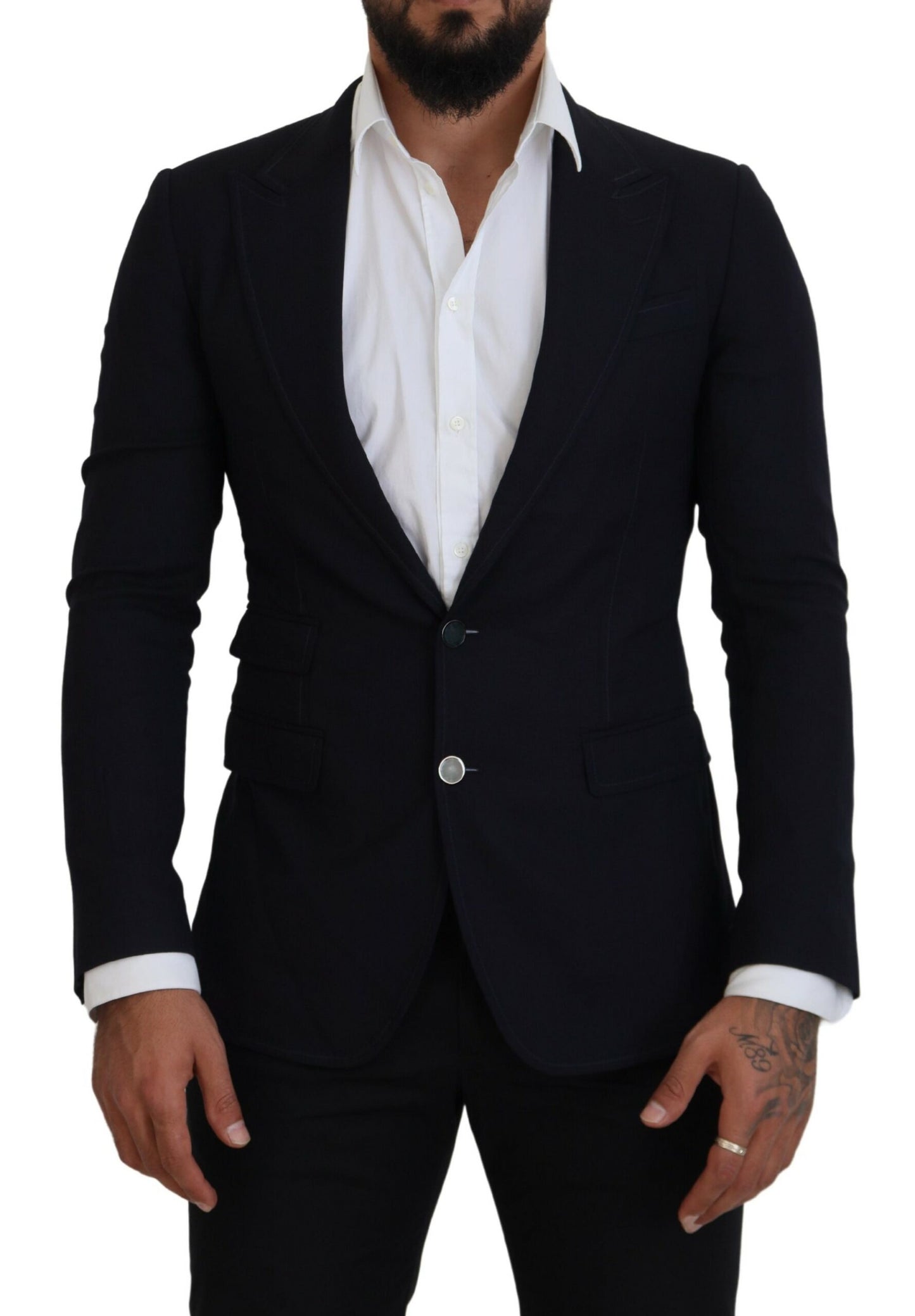  - Elegant Black Single-Breasted Blazer