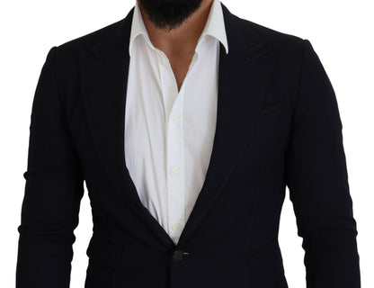  - Elegant Black Single-Breasted Blazer