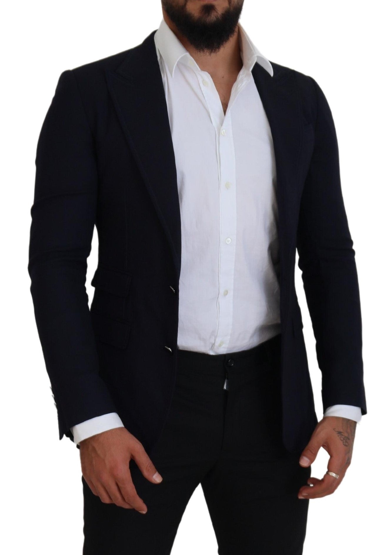  - Elegant Black Single-Breasted Blazer