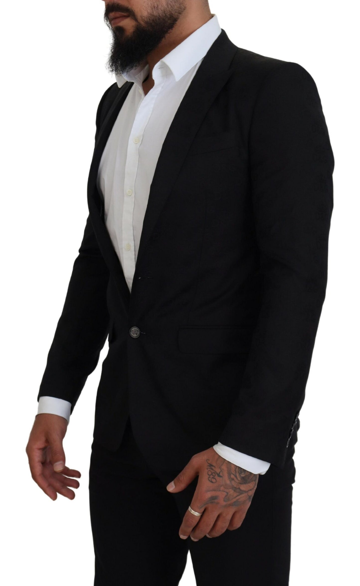  - Elegant Martini Style Black Formal Blazer