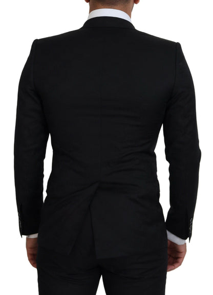  - Elegant Martini Style Black Formal Blazer