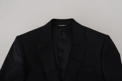  - Elegant Martini Style Black Formal Blazer