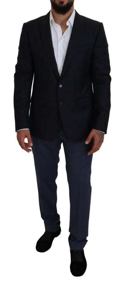  - Elegant Dark Blue Martini Blazer