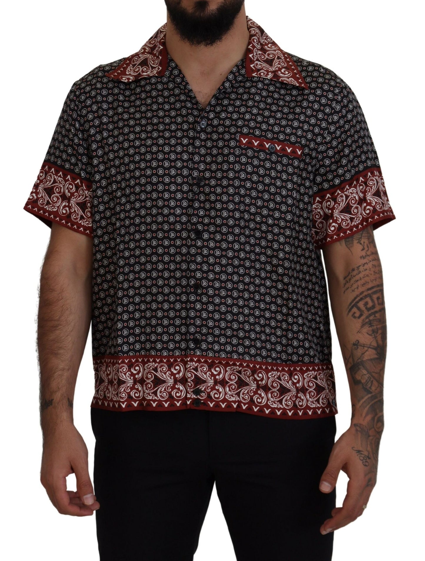  - Elegant Multicolor Silk Casual Shirt