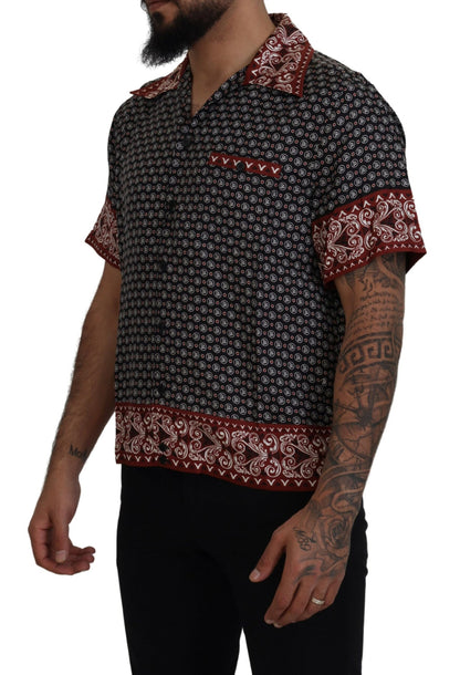  - Elegant Multicolor Silk Casual Shirt