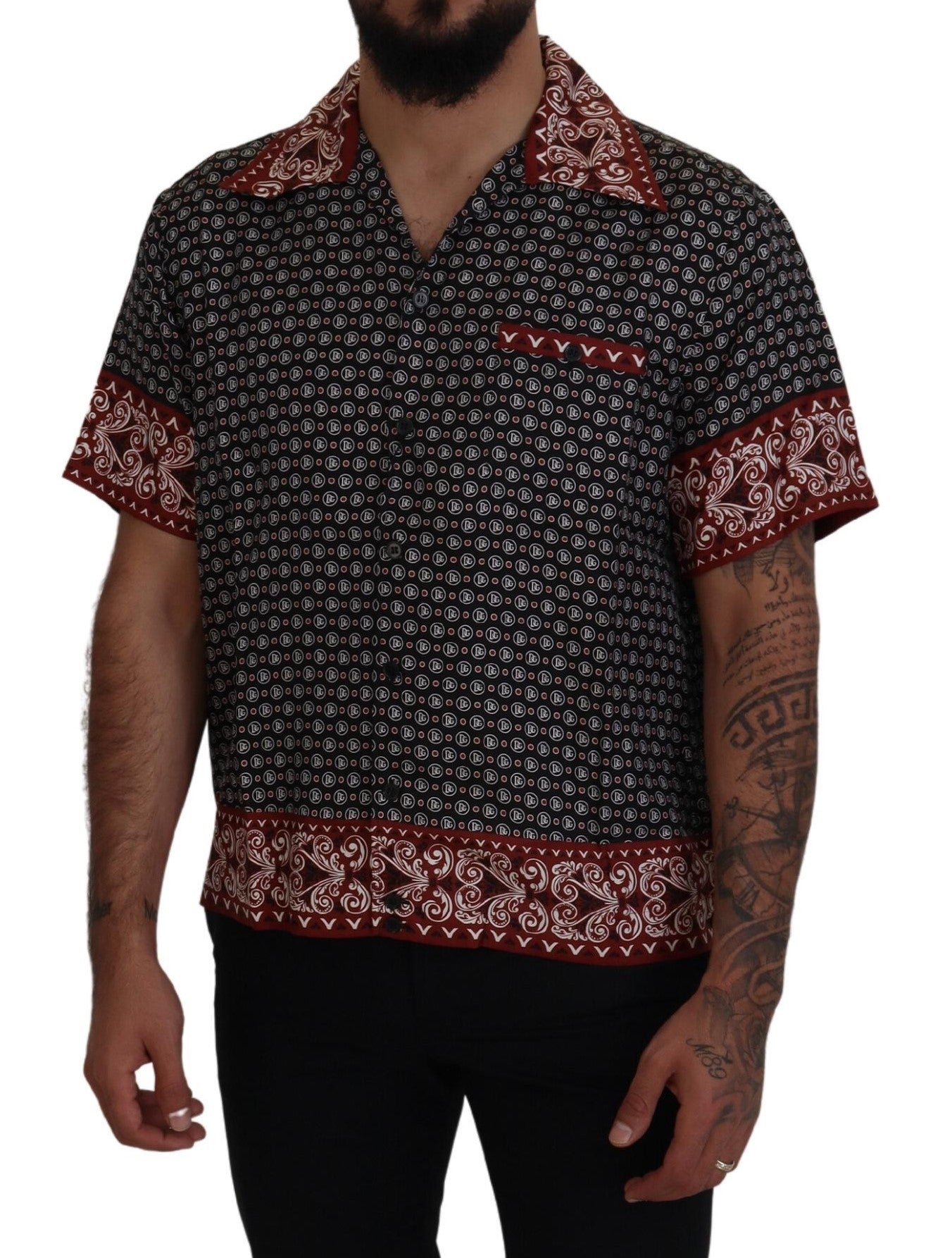  - Elegant Multicolor Silk Casual Shirt