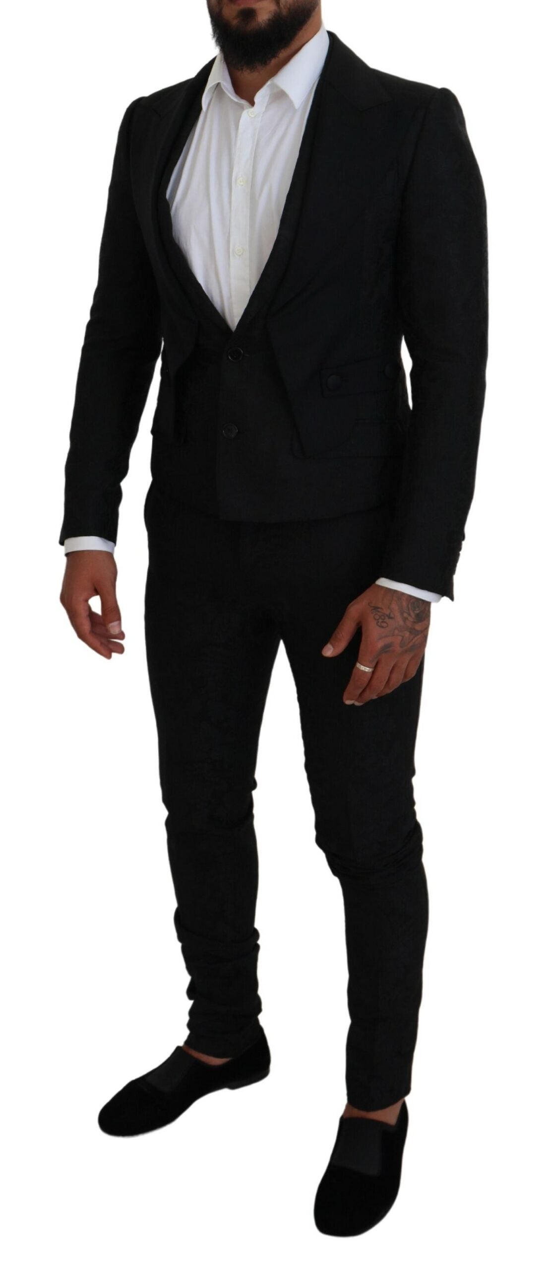  - Elegant Black Martini Suit for the Modern Man