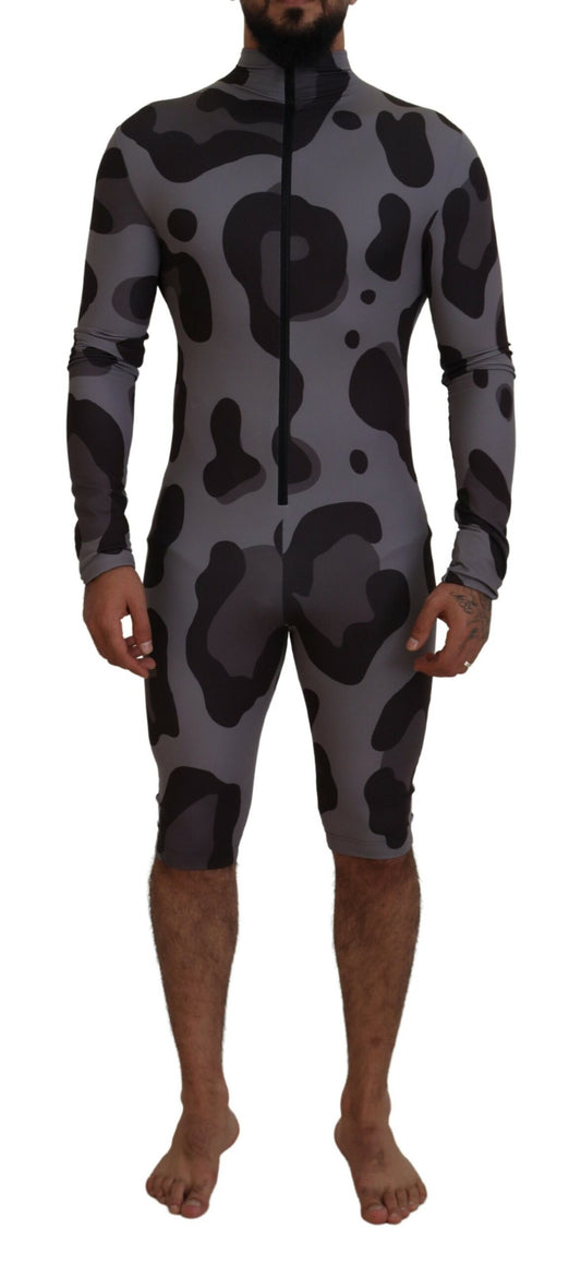  - Elite Gray Patterned Men's Wetsuit Swimwear