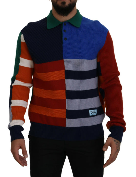  - Pullover Sweater in Multicolor Stripes