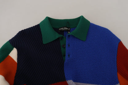  - Pullover Sweater in Multicolor Stripes
