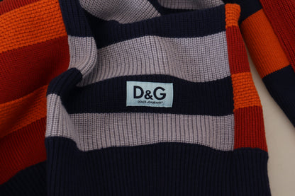  - Pullover Sweater in Multicolor Stripes