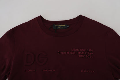  - Elegant Maroon Crew Neck Casual Tee