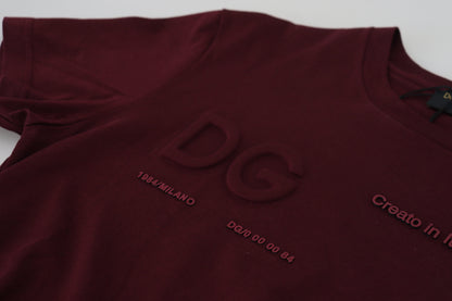  - Elegant Maroon Crew Neck Casual Tee