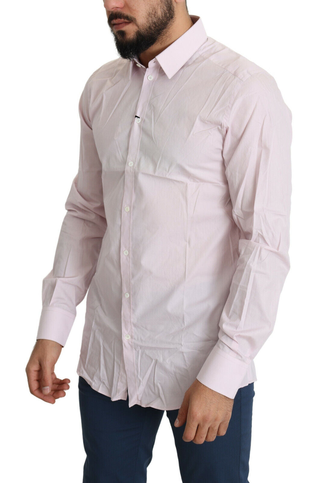  - Elegant Slim Fit Pink Dress Shirt