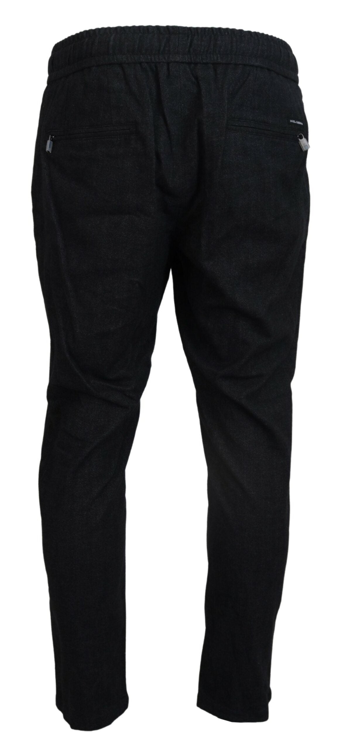  - Elegant Tapered Blue Denim Pants