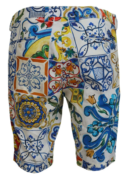  - Majolica Print Casual Chinos Shorts