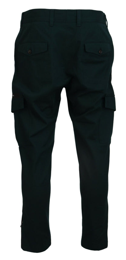  - Elegant Green Slim Fit Cargo Jeans