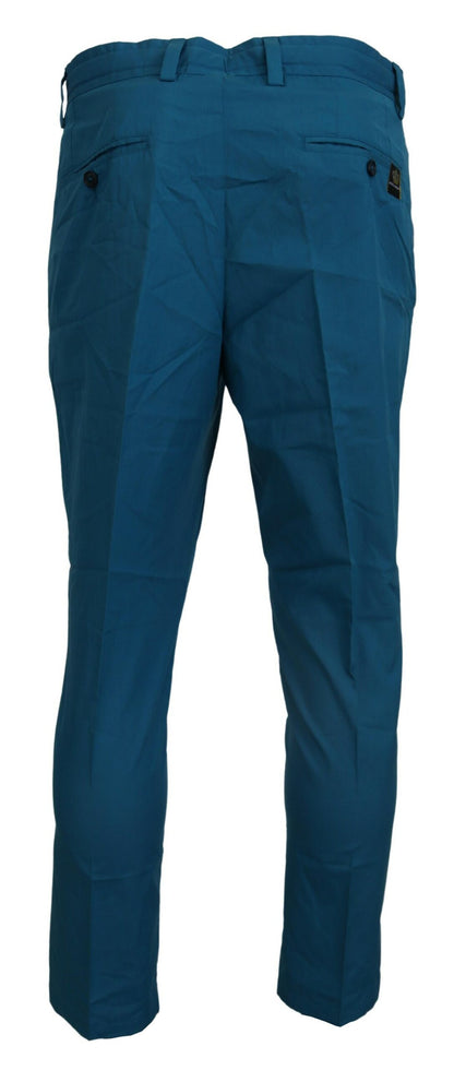  - Casual Blue Chinos Trousers Pants