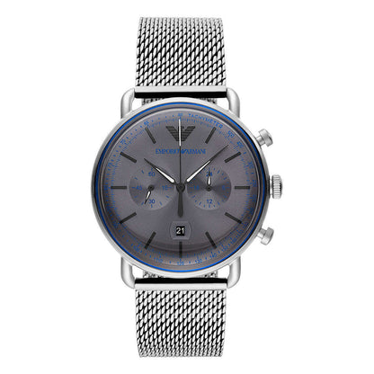  - Sophisticated Silver Steel Chronograph Watch