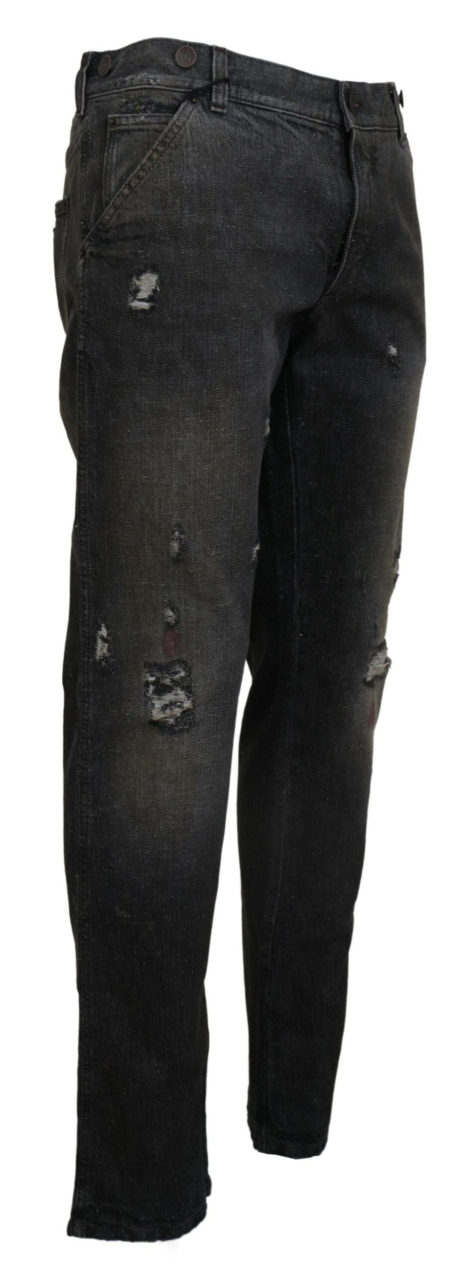  - Exquisite Gray Denim Pants for the Modern Gentleman