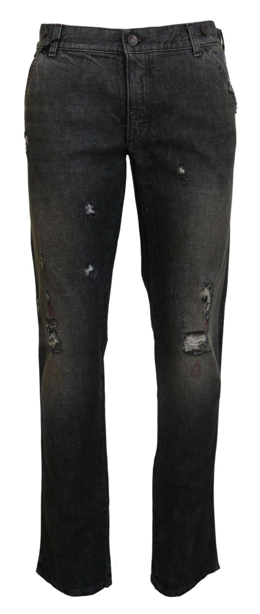  - Exquisite Gray Denim Pants for the Modern Gentleman