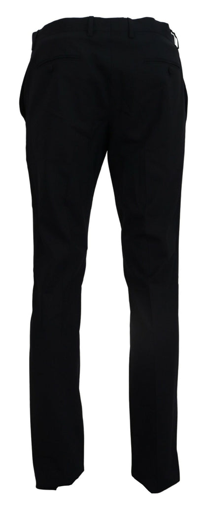  - Elegant Slim Fit Dress Pants in Blue