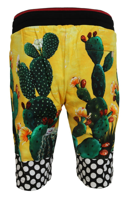  - Multicolor Cactus Print Sweat Shorts