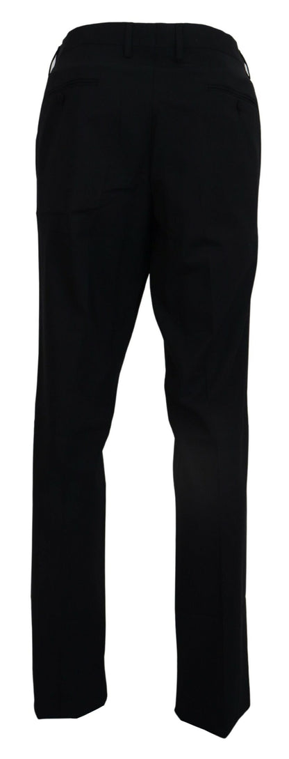  - Elegant Slim Fit Wool Blend Trousers