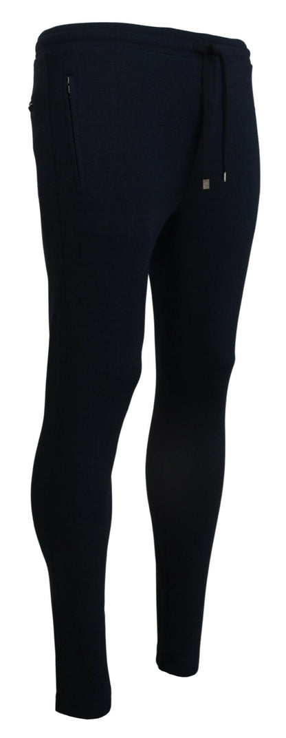  - Elegant Blue Casual Track Sweatpants