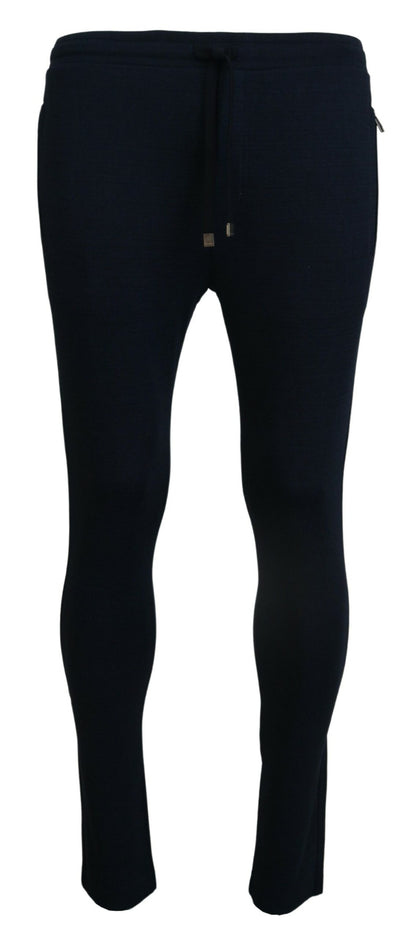  - Elegant Blue Casual Track Sweatpants