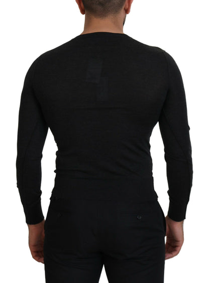 V-Neck Cashmere Sweater with Heart Embroidery - The Luxe Alliance