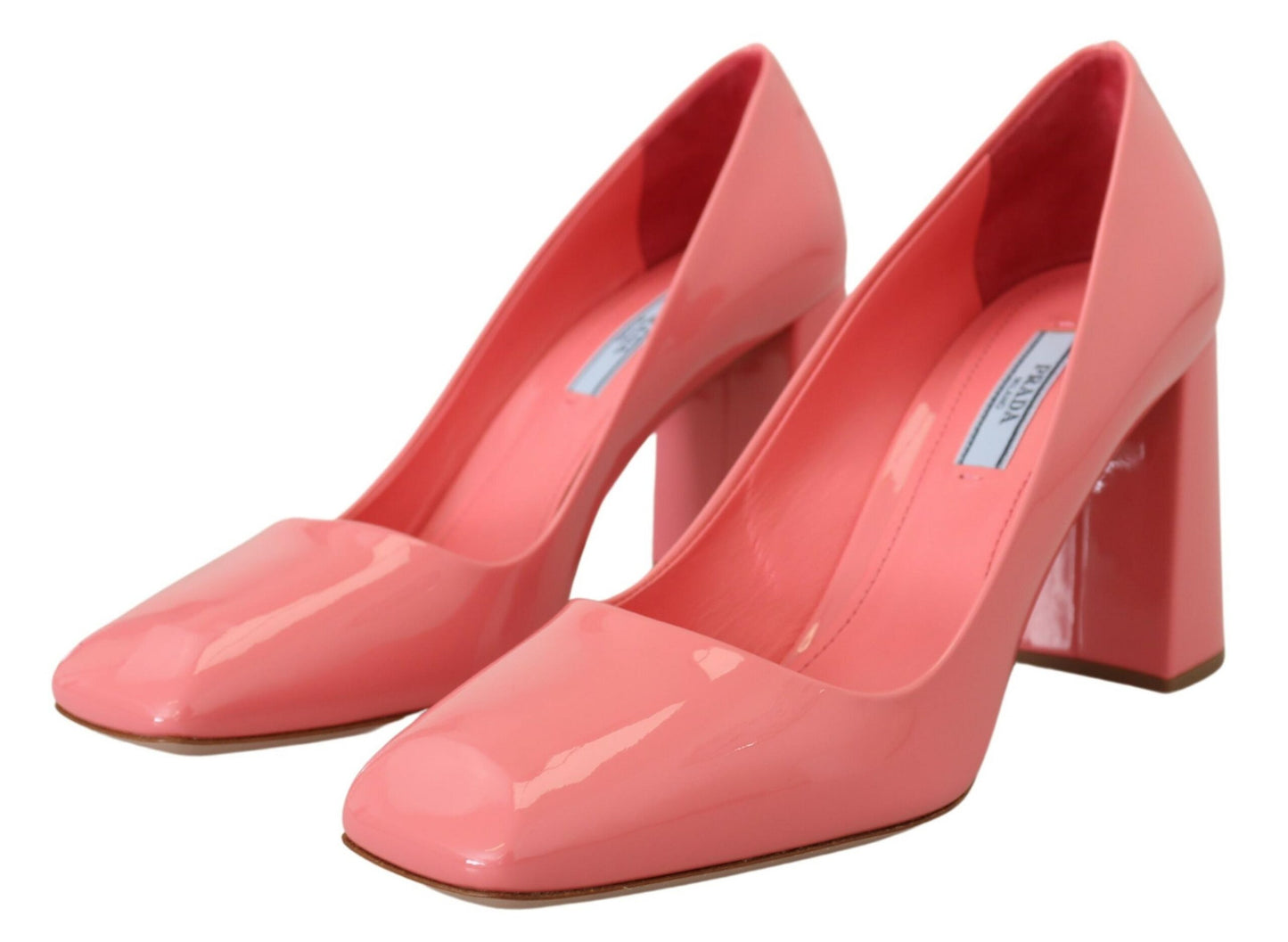  - Elegant Square Toe Pink Heels