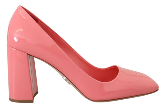  - Elegant Square Toe Pink Heels