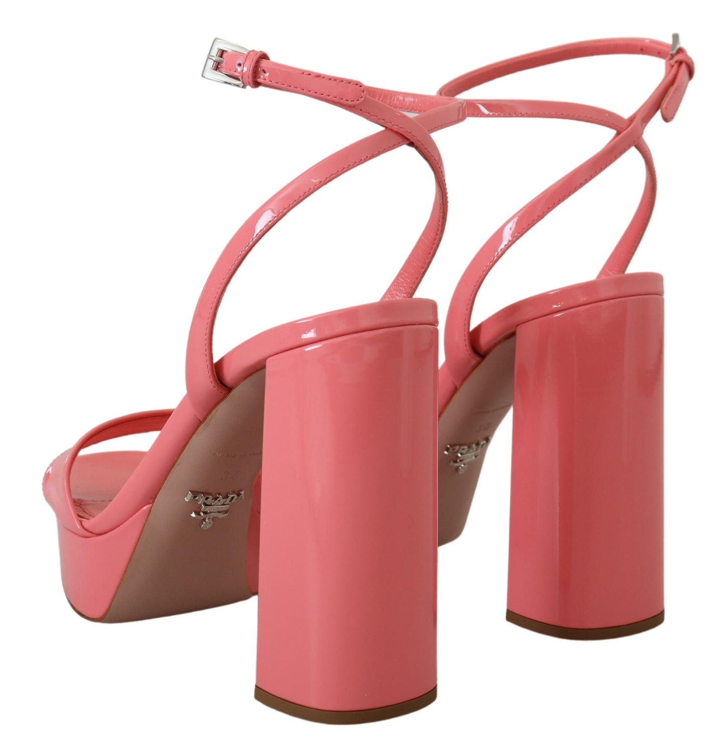  - Chic Pink Patent Leather Platform Sandals