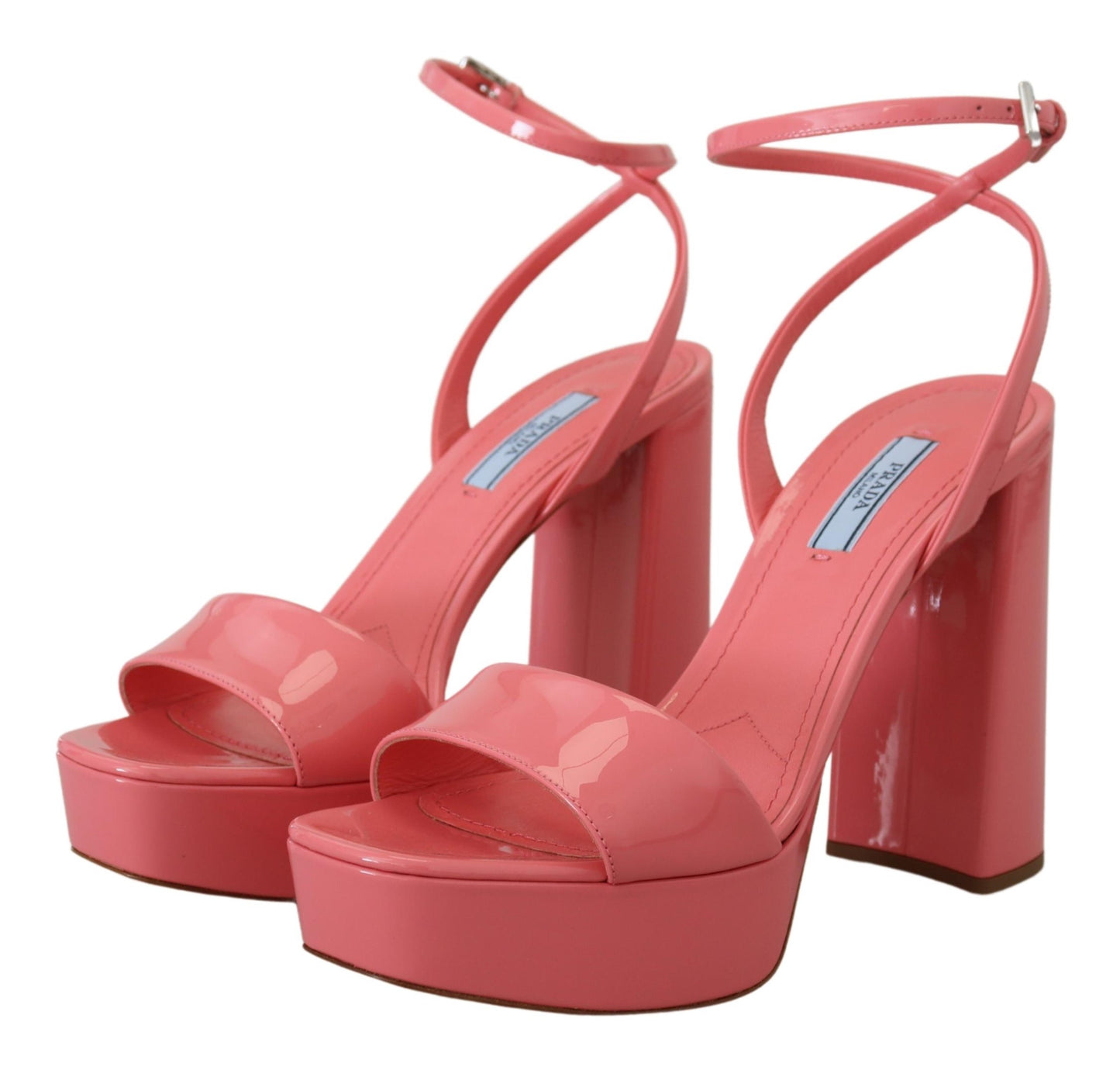  - Chic Pink Patent Leather Platform Sandals