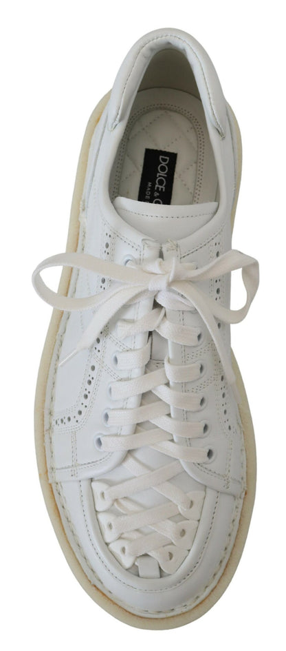  - Elegant White Low Top Oxford Sneakers