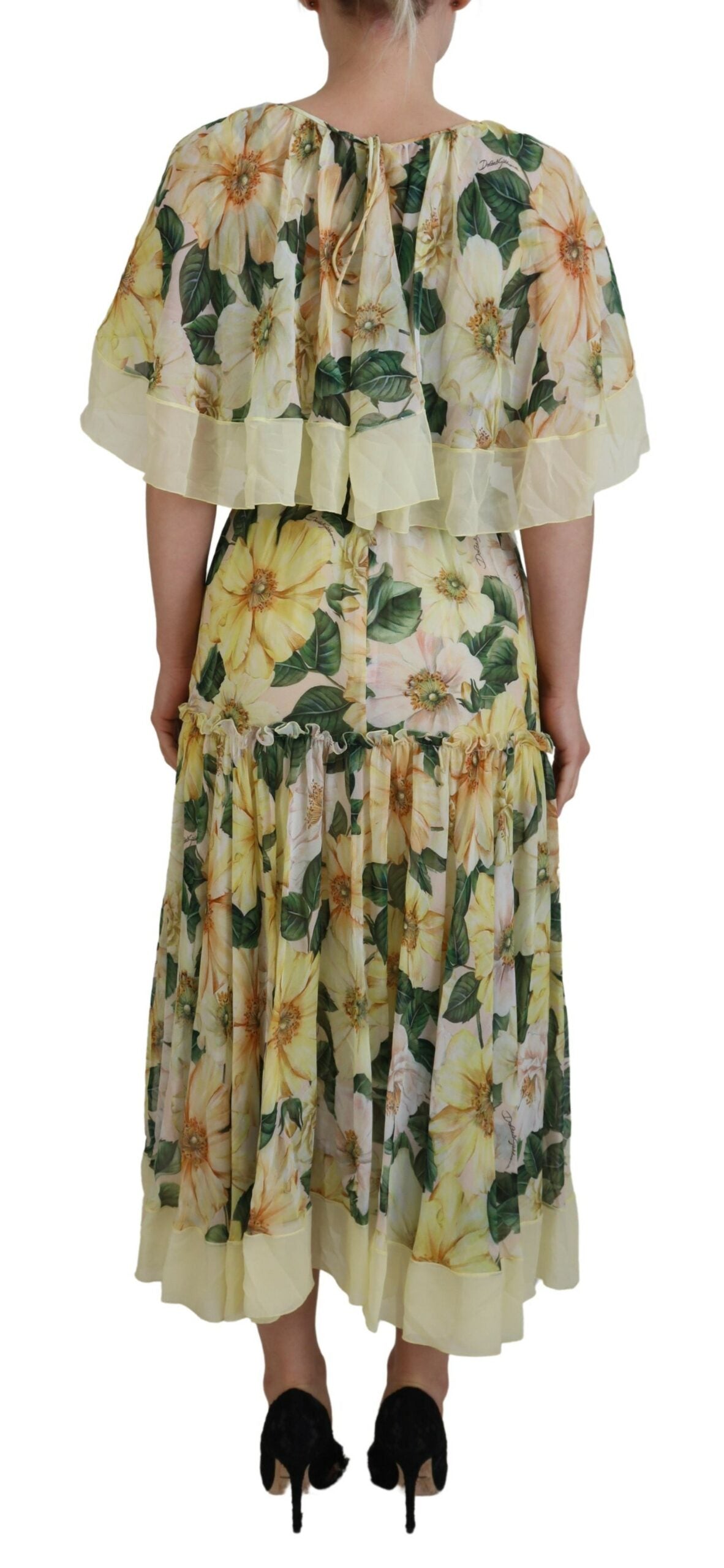  - Elegant Silk Floral Maxi Dress