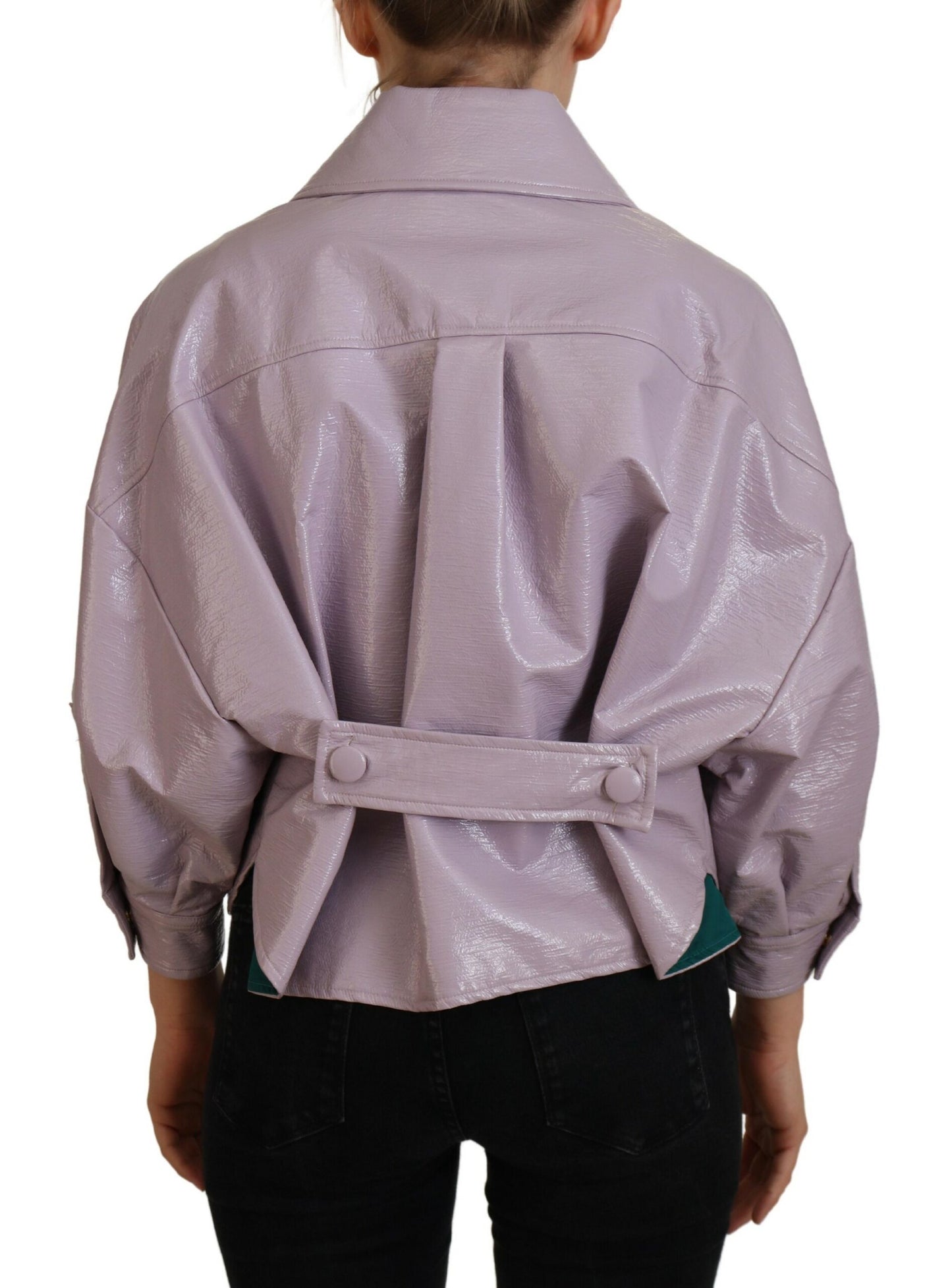  - Chic Purple Cropped Jacket - A Style Statement