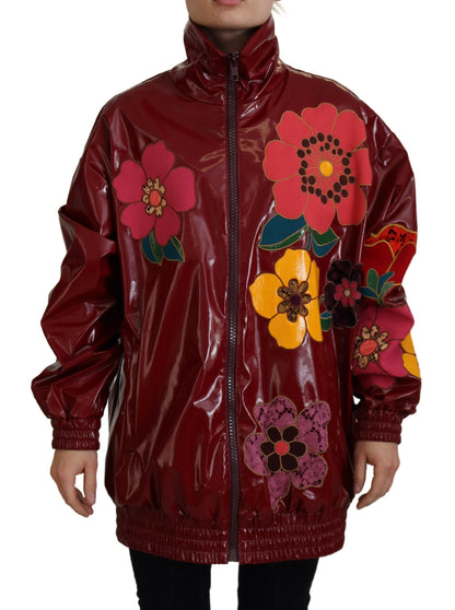  - Maroon Floral Luxe Jacket