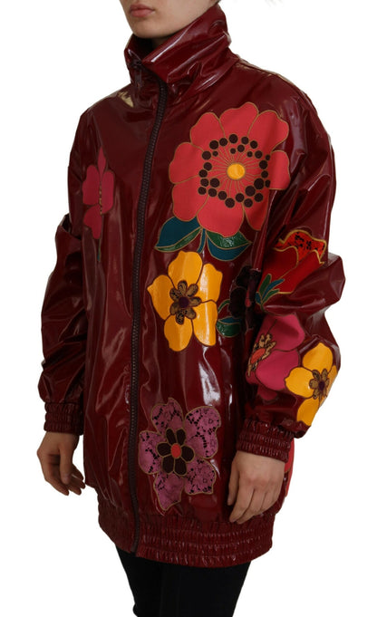  - Maroon Floral Luxe Jacket