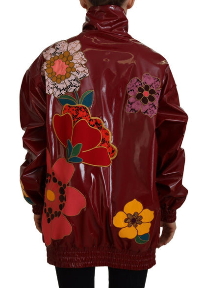  - Maroon Floral Luxe Jacket