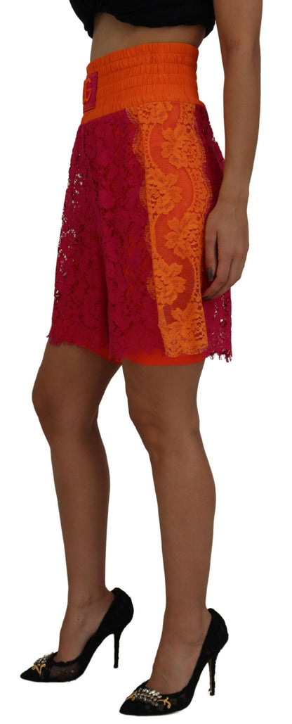  - Elegant Lace High-Waist Shorts in Dual-Tones