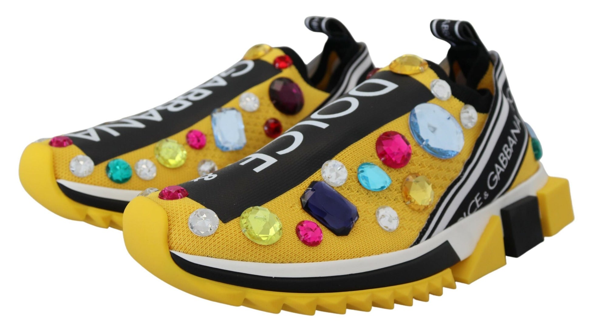 Exquisite Yellow Techno Fabric Sneakers